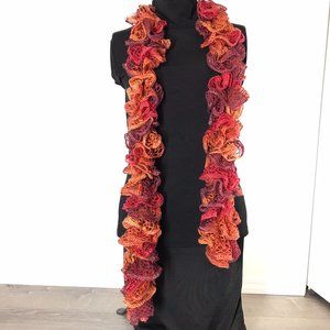 Handmade/Mom-made Crocheted Twirl Scarf - Approx 62"